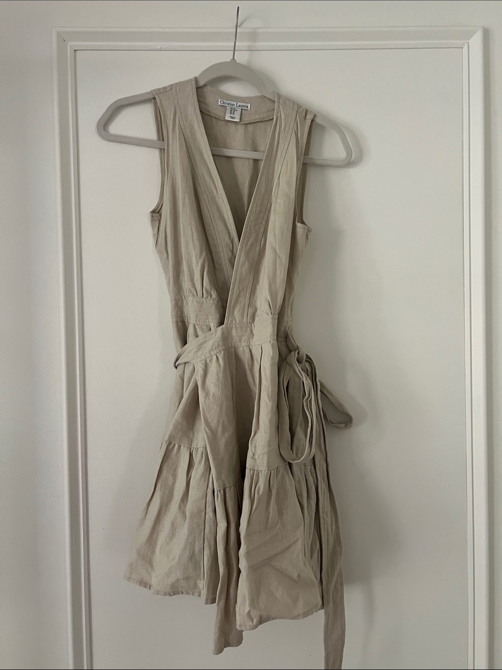 Christian Lacroix Sleeveless Wrap Mini Dress